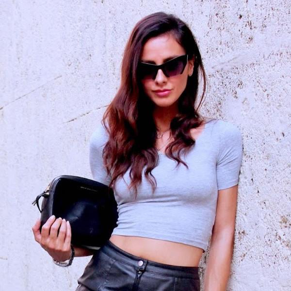 Gafas de sol modernas con corte inferior tipo ojo de gato para mujer 9232