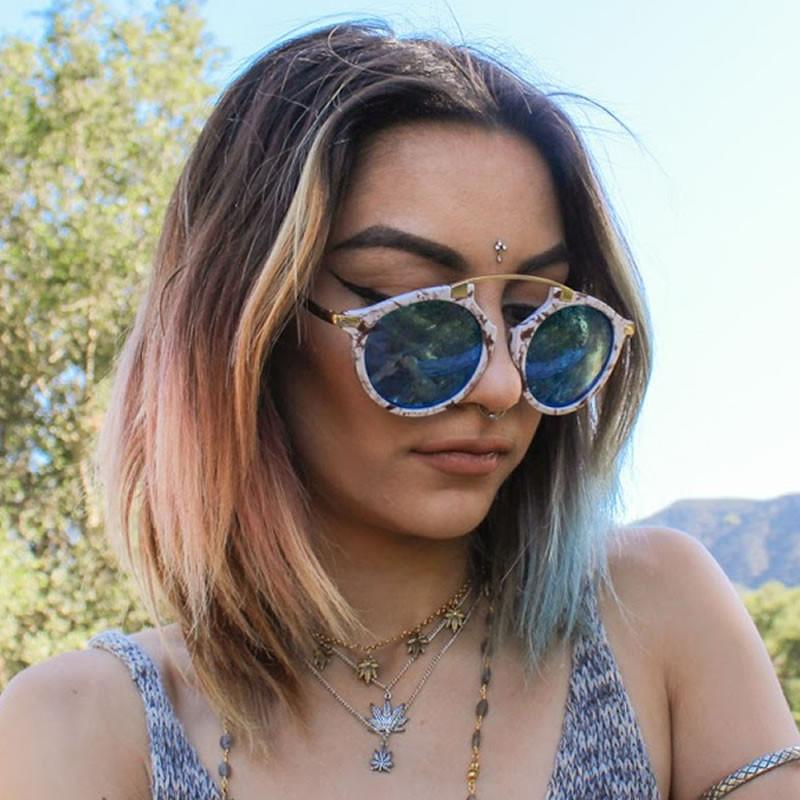 Smoke Gold Yellow Mirror