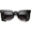 Trendy Women's Half Cut Frame Horned Rim Fashion Sunglasses 9496