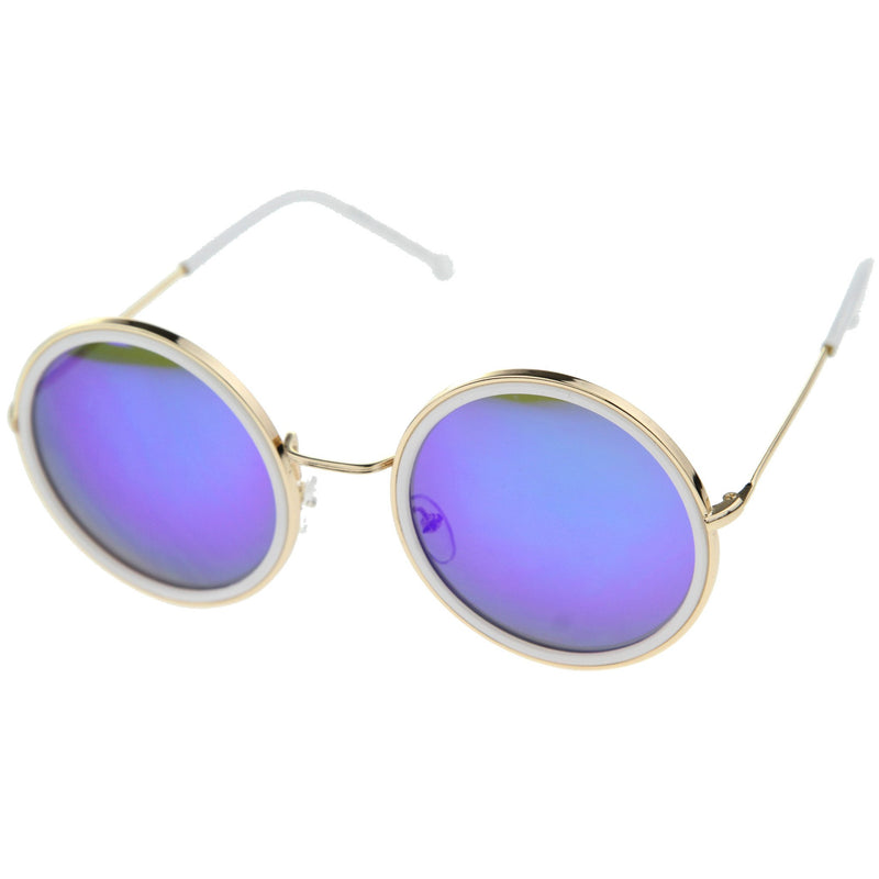 Gold White Violet Mirror