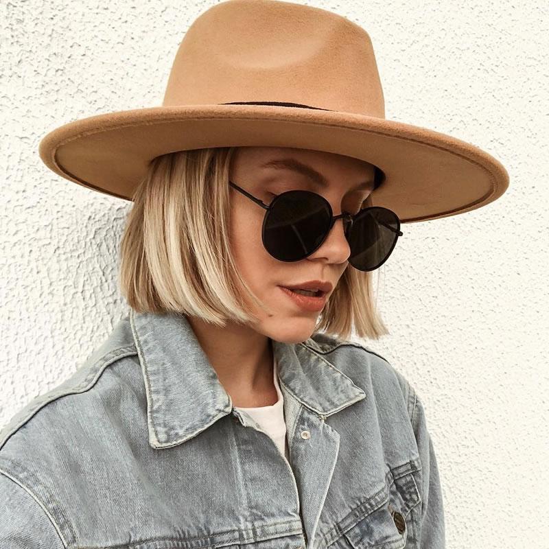 Gafas de sol elegantes, redondas, retro, modernas, con lentes planas, independientes, C519