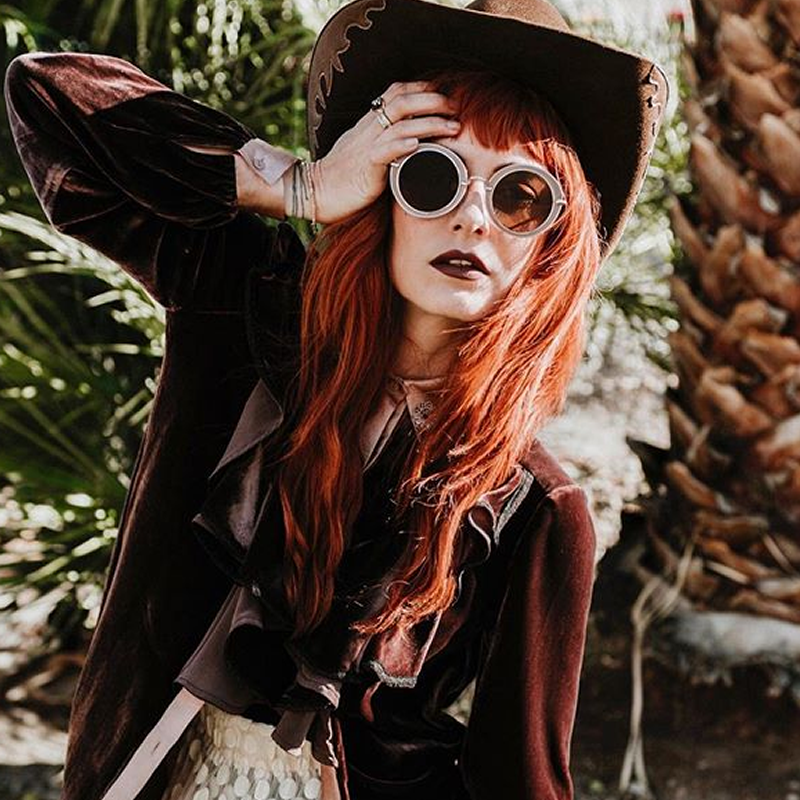 Gafas de sol retro modernas con lentes planas y contorno ovalado A484