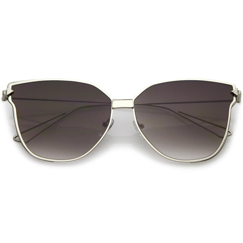 Women's Fine Detailed Flat Lens Horned Rm Sunglasses A909