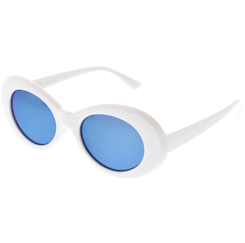 White Blue Mirrored