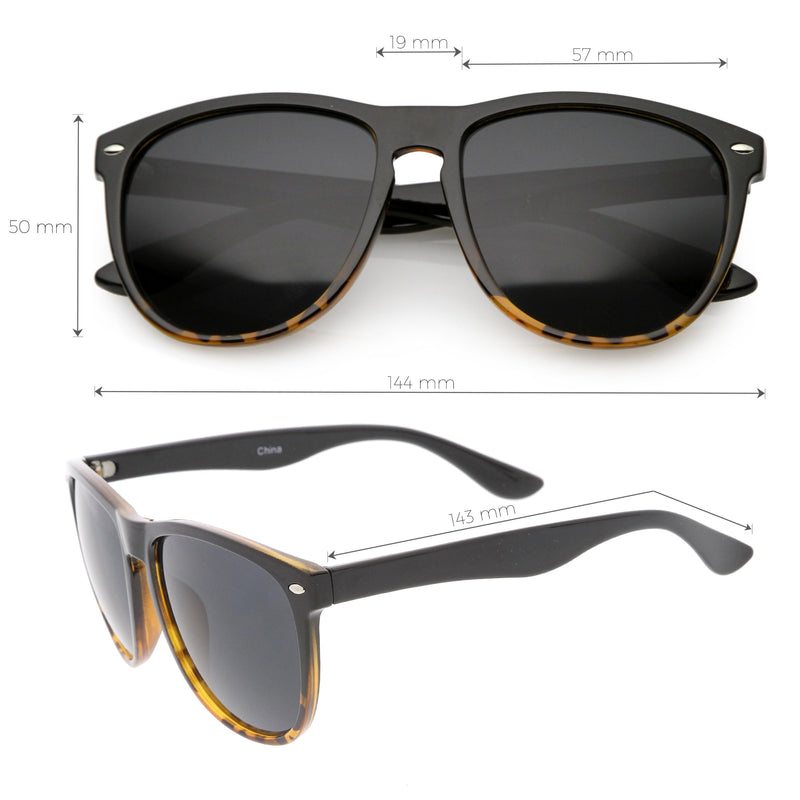 Gafas de sol redondas P3 Indie Dapper con orificio para llave y borde con cuernos C694