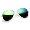 Retro Frosted Color Mirror Lens Summer Aviator Sunglasses 8825