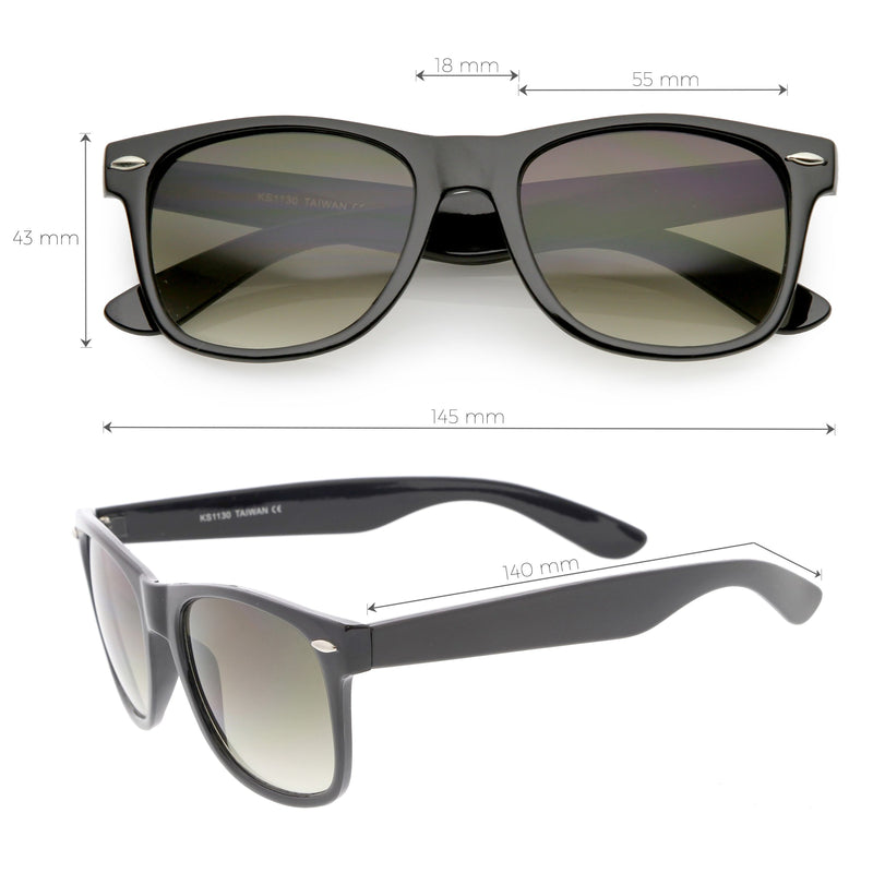 Classic Retro Wide Frame Horned Rimmed Sunglasses C766