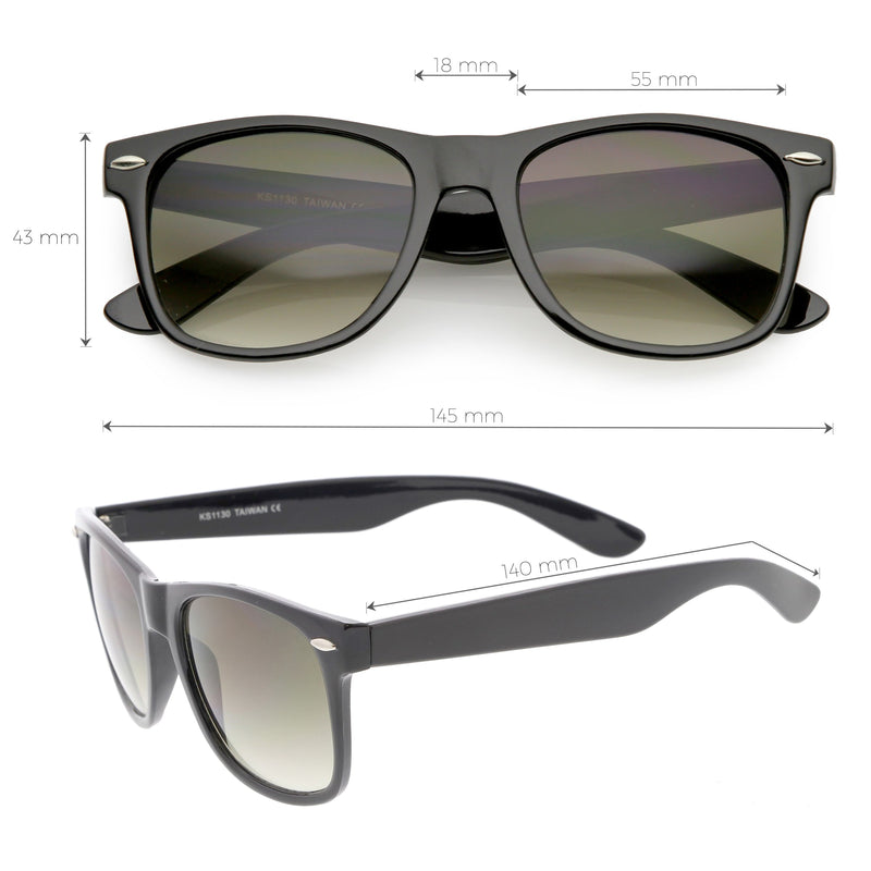 Gafas de sol clásicas retro con montura ancha y montura con cuernos C766