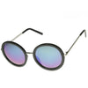 Women's Oversize Round Fashion Mirror Lens Sunglasses 9187