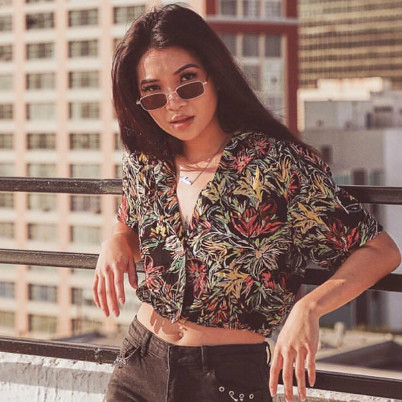 Gafas de sol retro con lentes planas rectangulares de moda de los años 90 C598