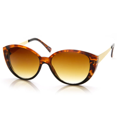 Large Women's Fashion Metal Arm Cat Eye Sunglasses 8689