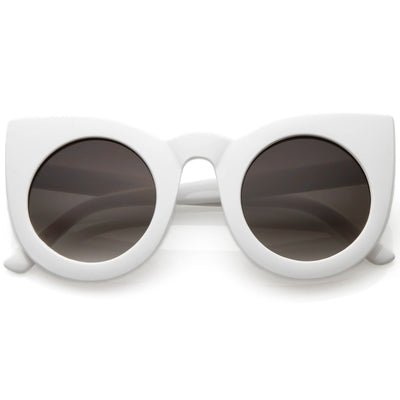 Oversize Round Circle Pointed Cat Eye Sunglasses 9180