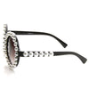 Extravagant Designer Pearl Fashion Round Sunglasses 8527