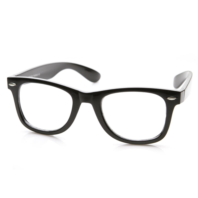 Gafas retro clásicas con montura de borde de cuernos RX con lentes transparentes ópticas 8708