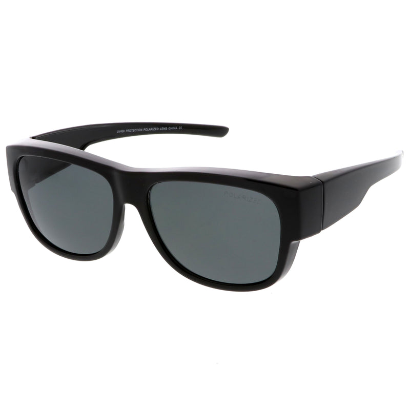 Polarized Lens Chunky Temple Square Horn Rimmed Sunglasses C332