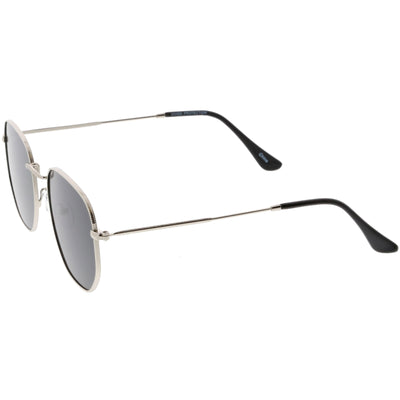 Vintage Inspired Indie Dapper Flat Hexagon Lens Sunglasses C517
