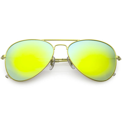 Classic Metal Colored Mirror Lens Aviator Sunglasses C776