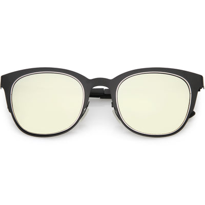 Classic Horn Rimmed Metal Square  Polarized Lens Sunglasses C888