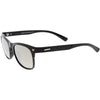Polarized Lens Faux Wood Textured Horn Rimmed Square Sunglasses C889