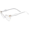 Women's Small Retro 1950's Secretary Clear Lens Cat Eye Glasses C939