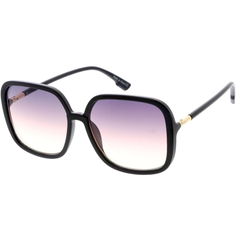 Gafas de sol cuadradas para mujer con lentes degradados neutros, ligeras, elegantes, de gran tamaño, D057