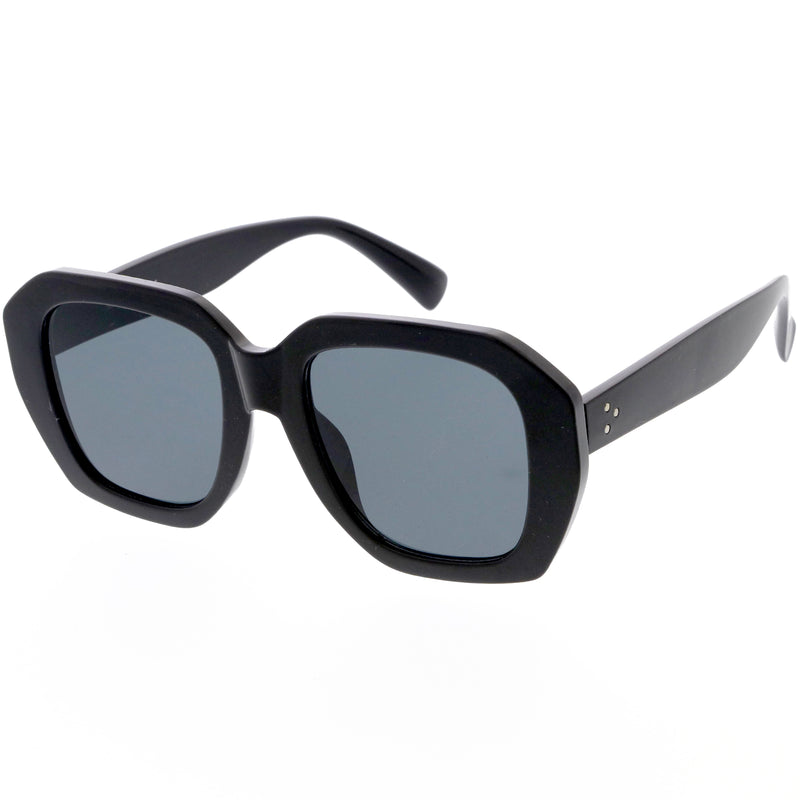 Gafas de sol cuadradas de gran tamaño para mujer, lentes de color neutro, gruesas, de alta moda, D058