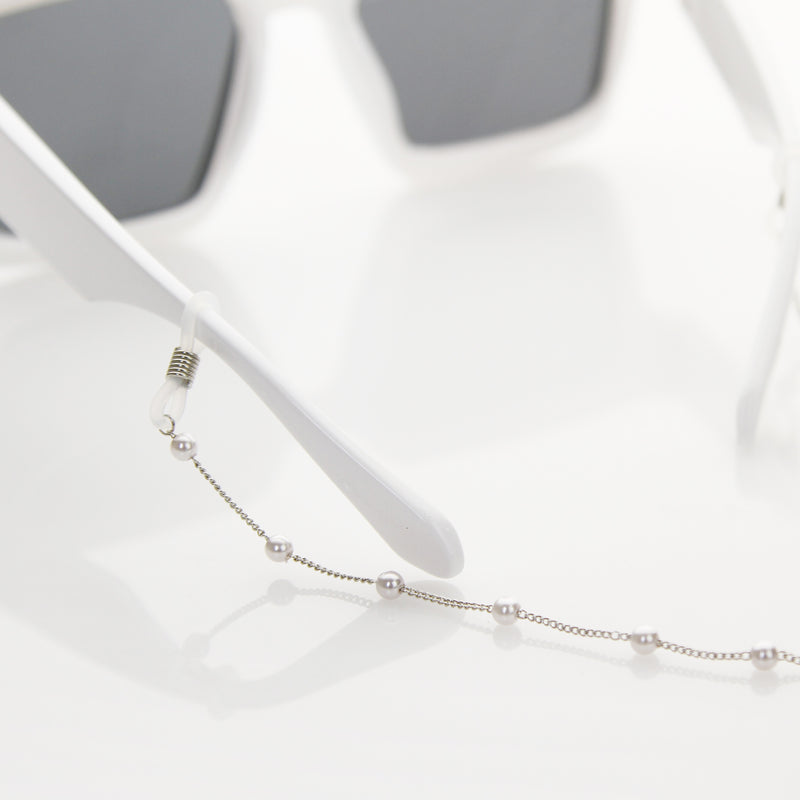 Pearls Decorated Slim Metal Fashion Sunglasses Chain D136