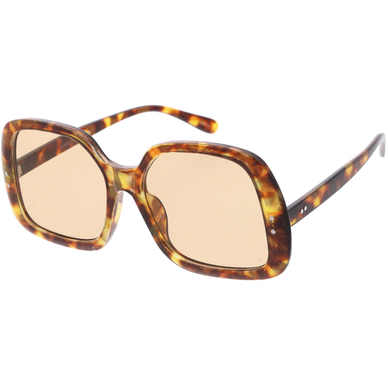 Glam Retro Fabulous Fashion Gafas de sol cuadradas de gran tamaño D205