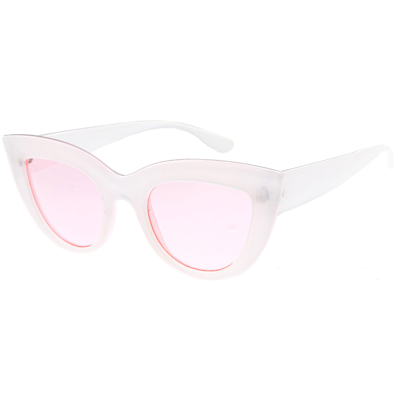 Elegantes gafas de sol redondas de ojo de gato de inspiración vintage de gran tamaño D217