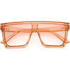 Kids Flat Top Color Tinted Square Oversized Sunglasses D227