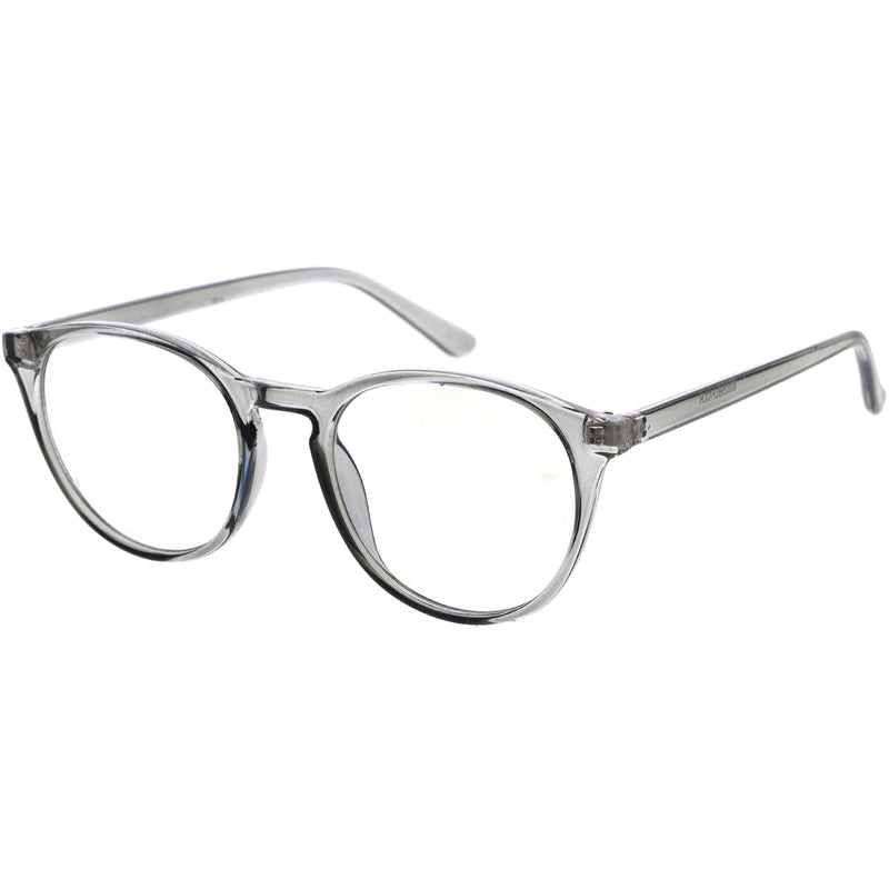 Gafas redondas con bloqueo de luz azul y detalles en forma de cerradura de inspiración vintage D241