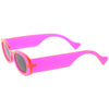 Neon Retro Rounded Thick Rimmed Vintage Oval Sunglasses D263