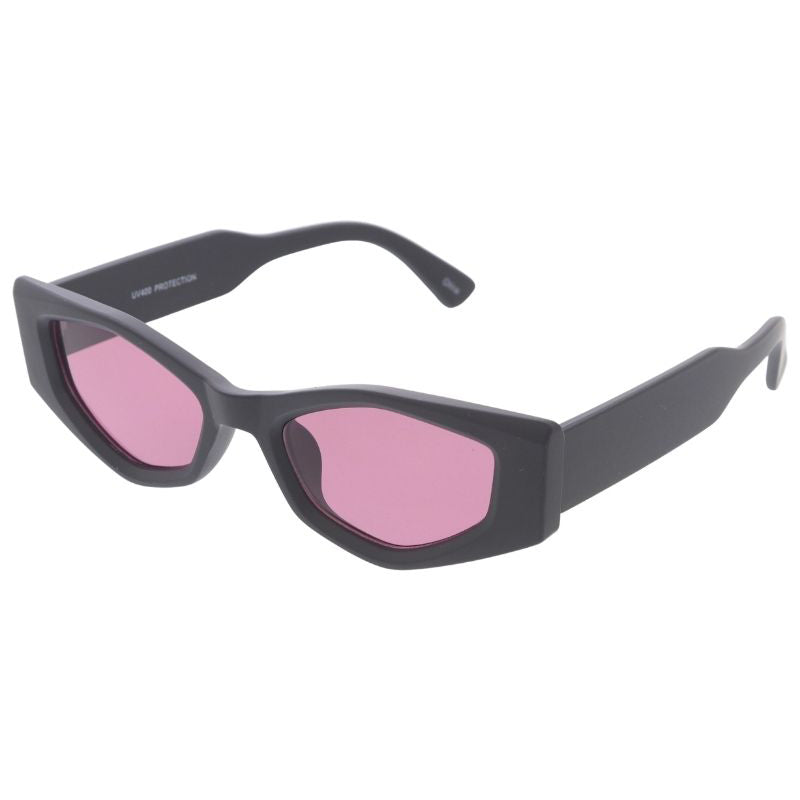 Chunky Frame Geometric Cateye Sunglasses D327