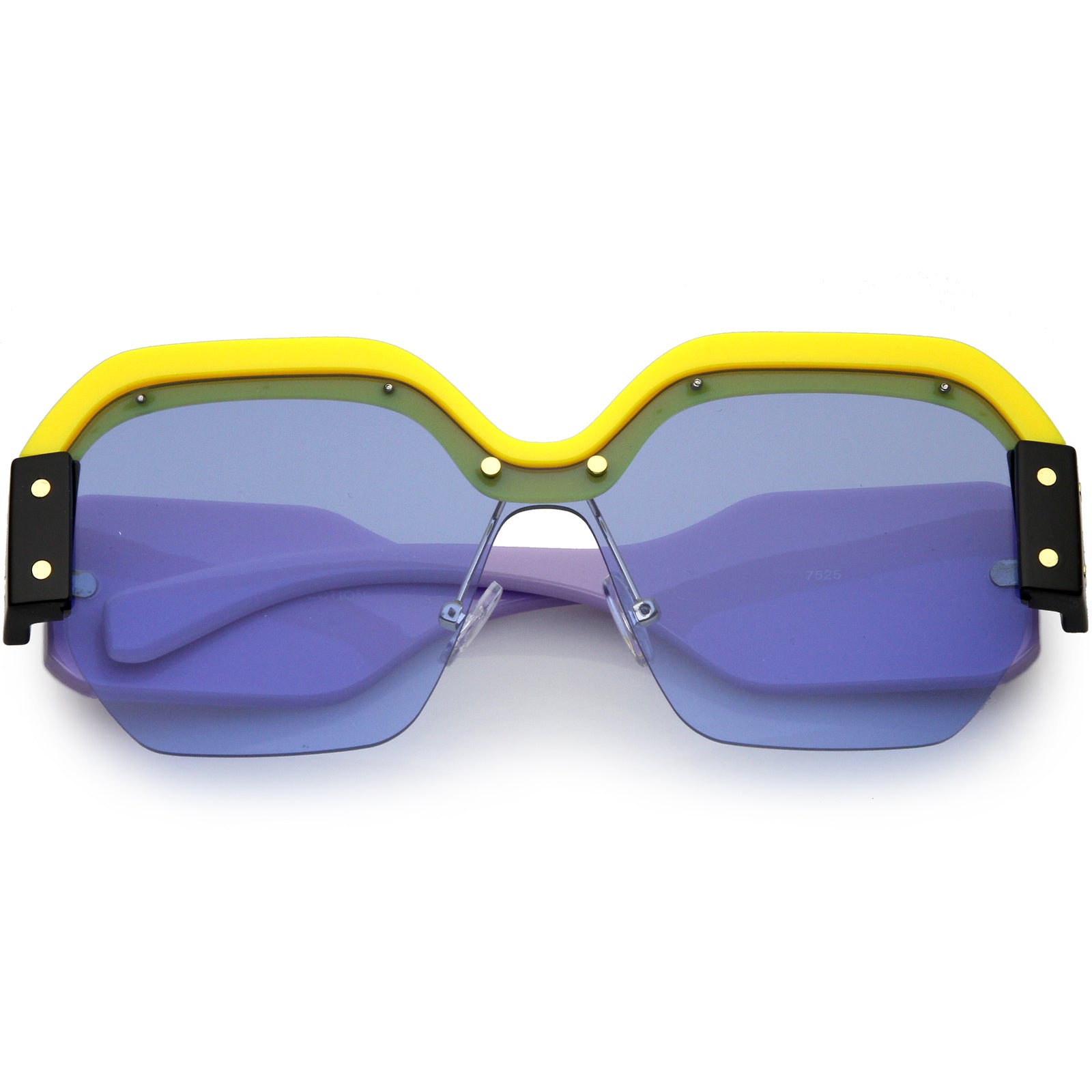 Women's Retro Modern Oversize Geometric Sunglasses C705