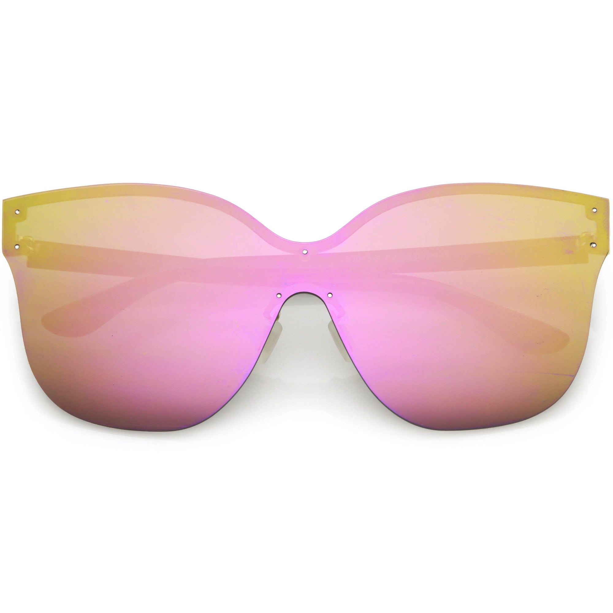 Oversize Modern Women's Shield Mono Lens Cat Eye Sunglasses C967