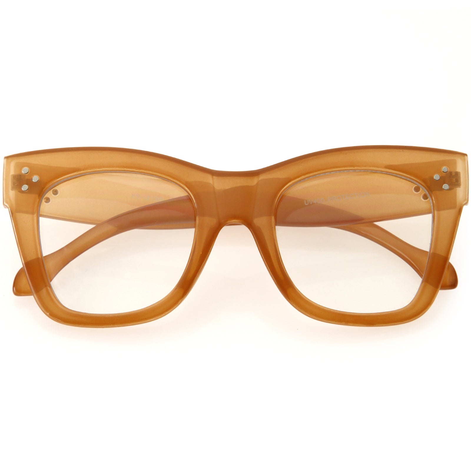 High Fashion Horn Rimmed Blue Light Protected Chunky Glasses D293