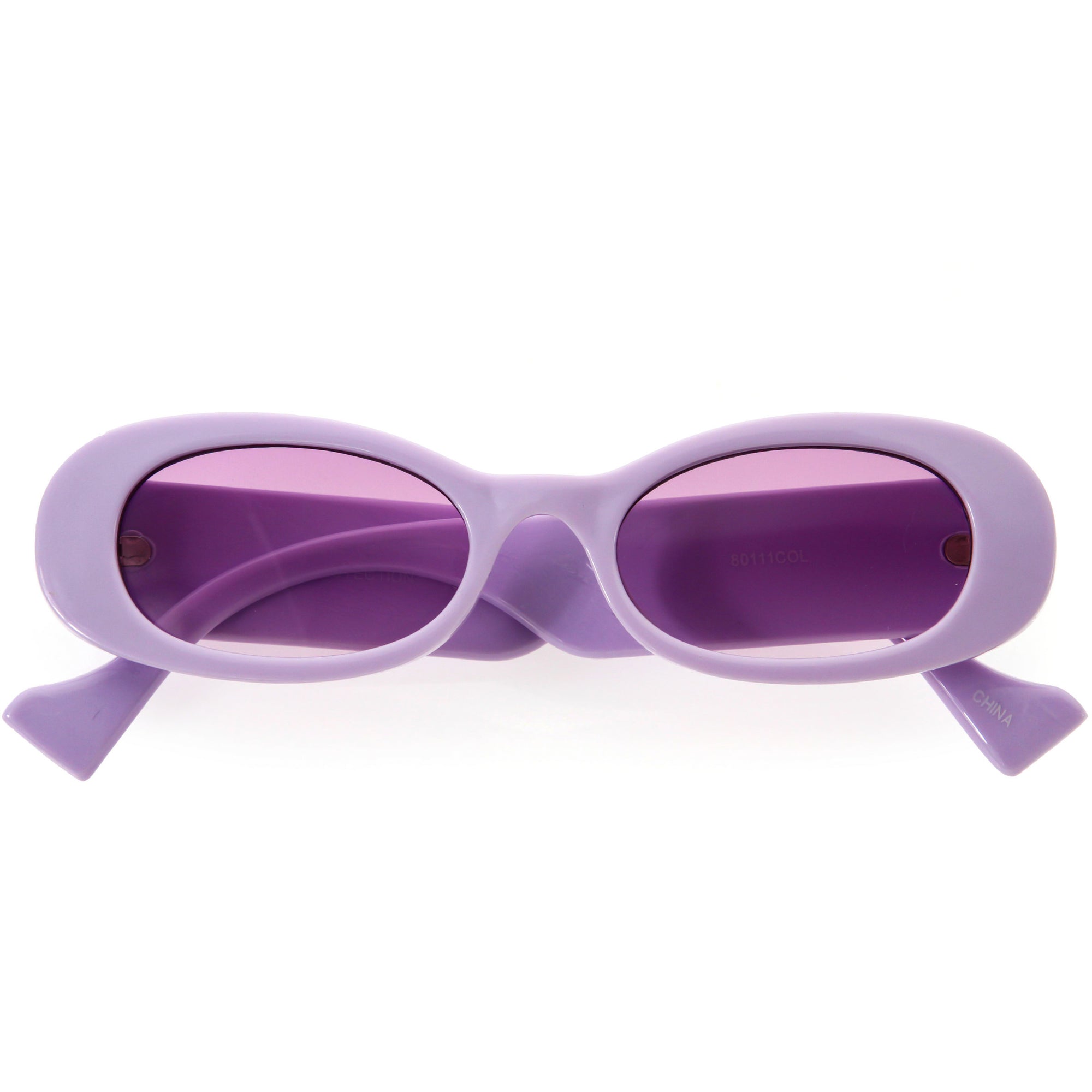 Colorful Pastel Retro Inspired Chunky Oval Sunglasses D296