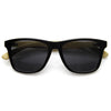 Eco Indie Bamboo Wood Two Tone Horned Rim Sunglasses