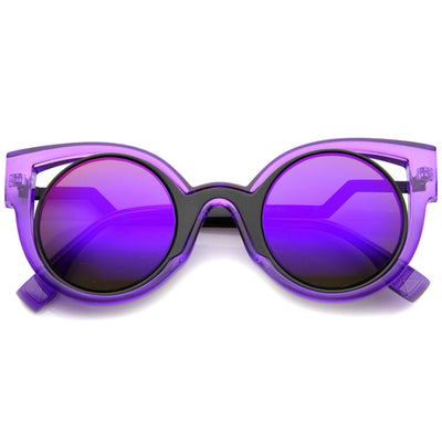 Colorful Festival Cat Eye Mirror Lens Sunglasses A246