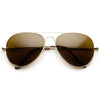 Large Premium Metal Aviator Sunglasses W/ Spring Temples 1377