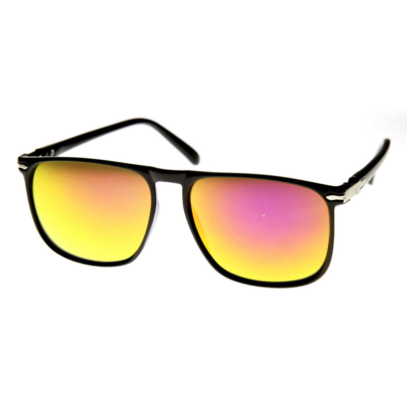 Vintage Inspired Dapper Flat Top Square Aviator Sunglasses 9484