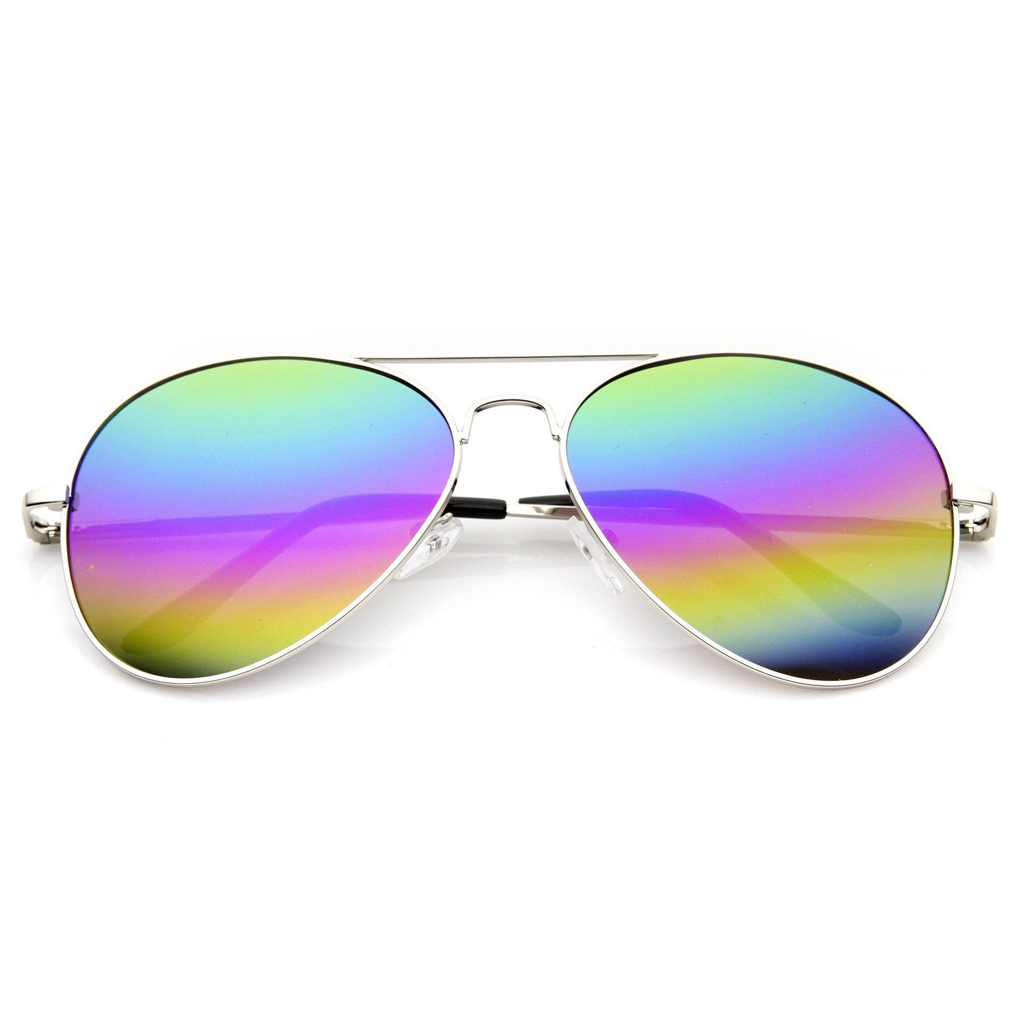 Megan 2 Rainbow Pride Aviator Sunglasses – TopFoxx