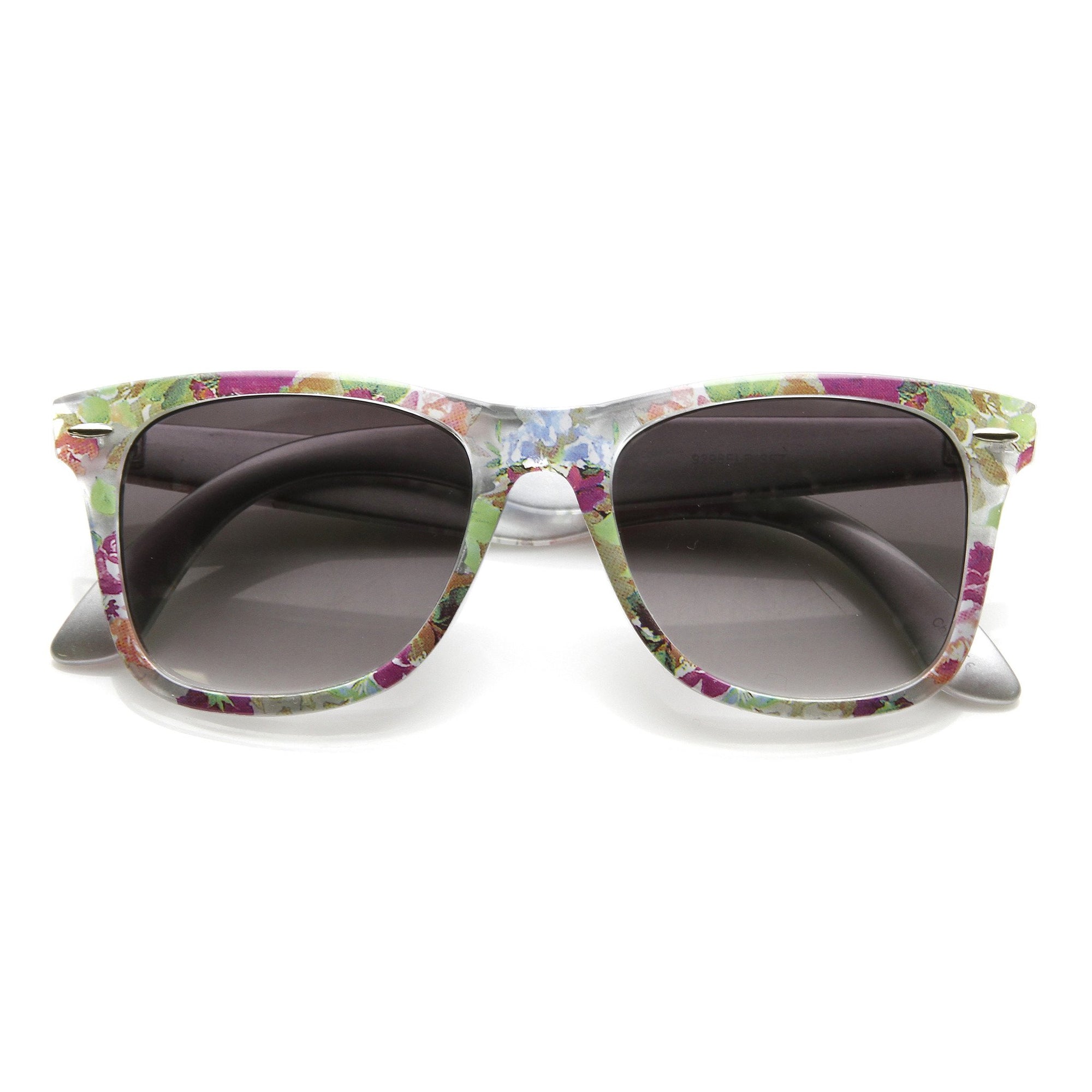 Women's Hippie Indie Floral Flower Wayfarer Sunglasses - zeroUV