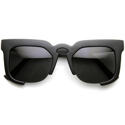 Trendy Women's Half Cut Frame Horned Rim Fashion Sunglasses 9496