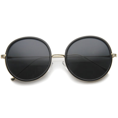 Women's Retro Indie Slim Round Sunglasses A147