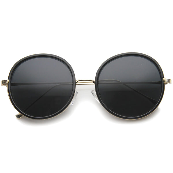 Women's Retro Indie Slim Round Sunglasses - zeroUV