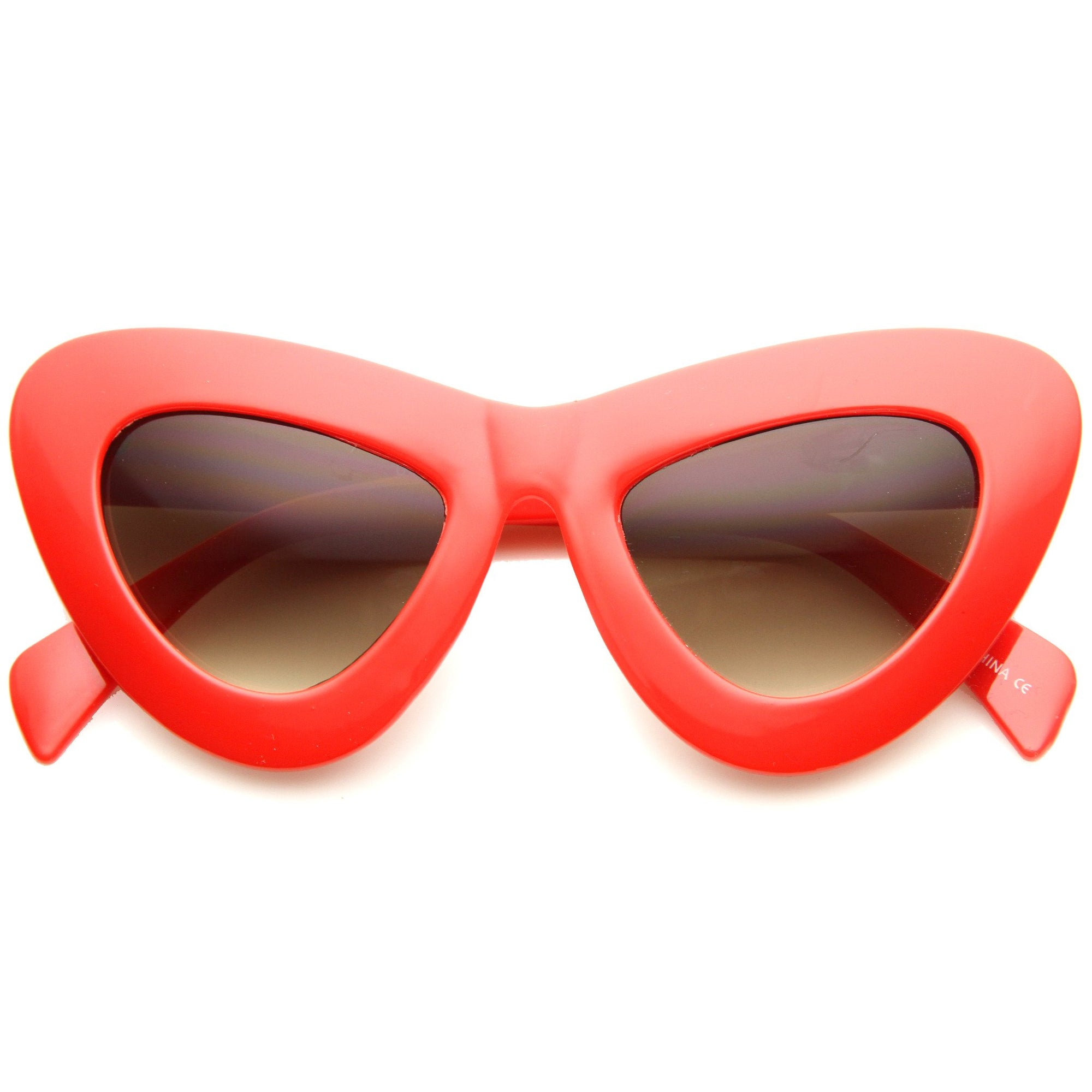 Women's Retro Bold Chunky Cat Eye Sunglasses - zeroUV