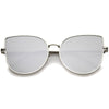 Oversize Modern Flat Mirror Lens Fat Eye Sunglasses A852
