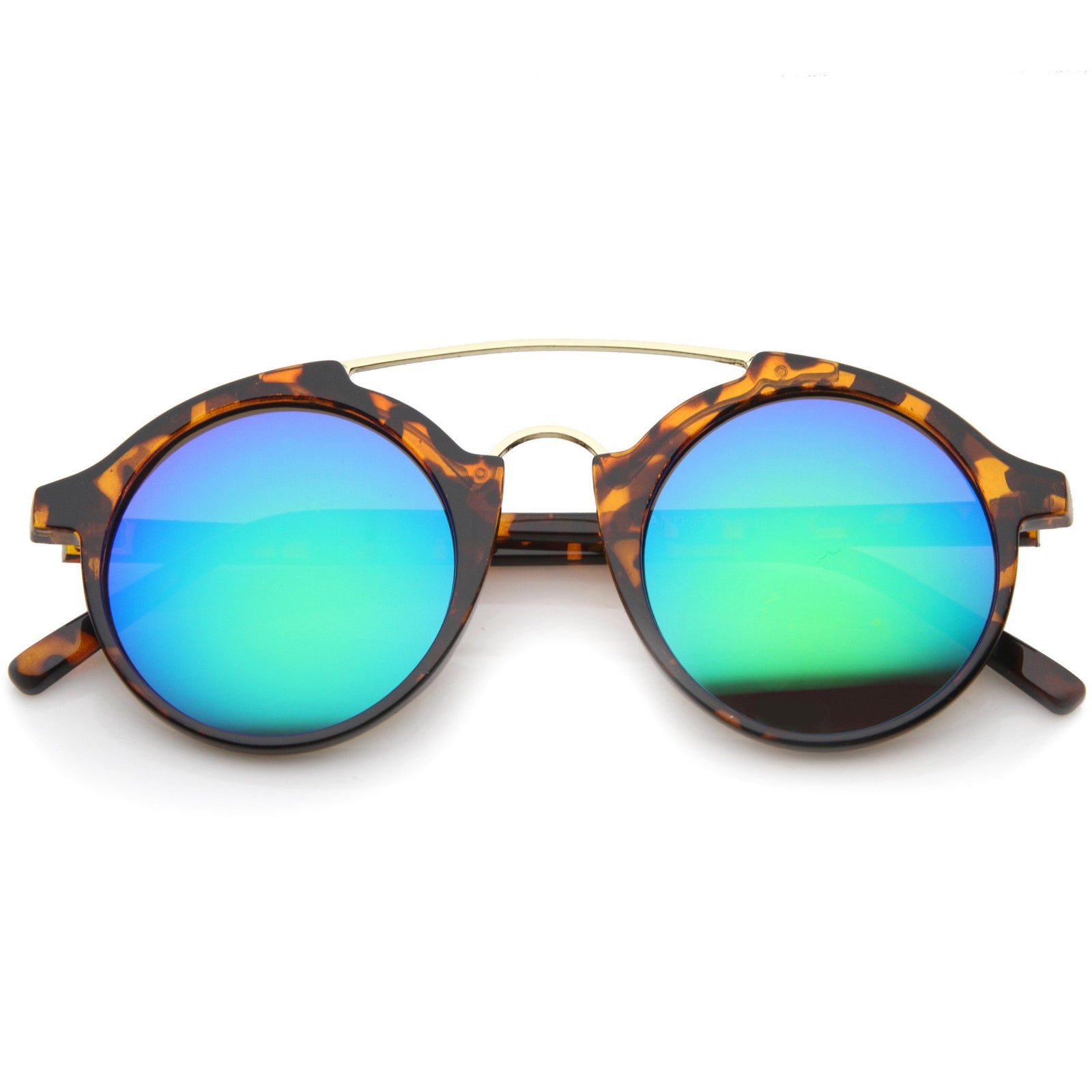 Tortoise Green Blue Mirror