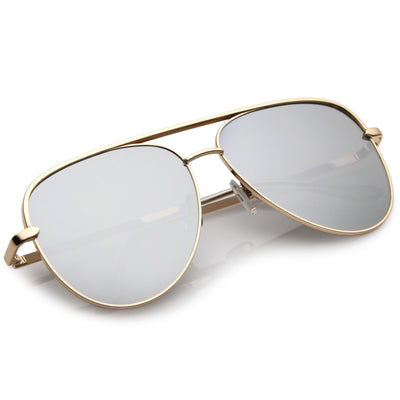Premium Oversize Mirrored Flat Lens Aviator Sunglasses C361